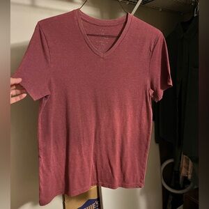 Heather Red V-Neck T-Shirt | Old Navy